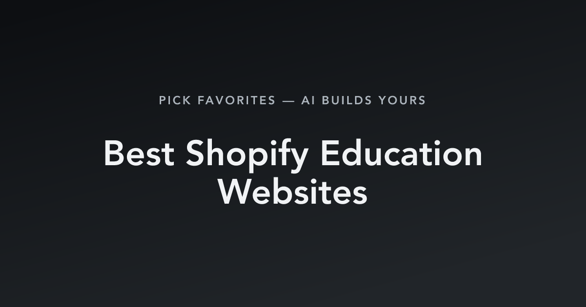 Best Shopify Education Websites with count