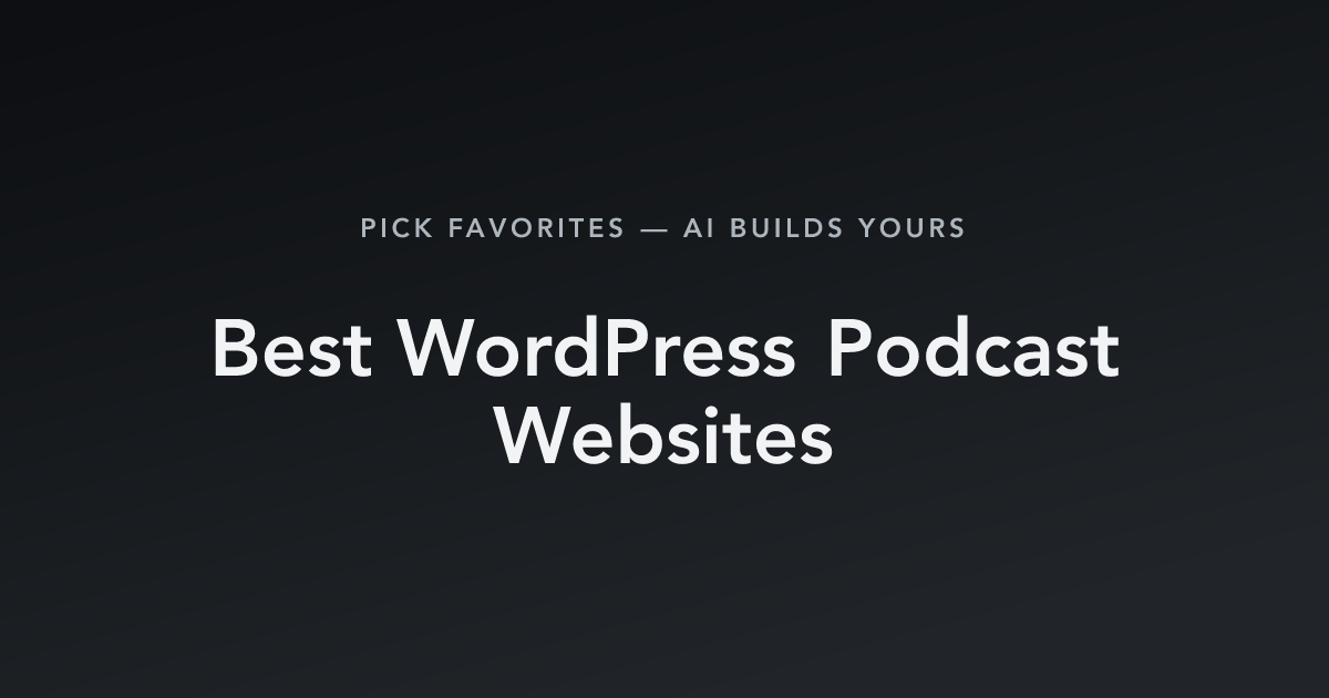 Best WordPress Podcast Websites with count