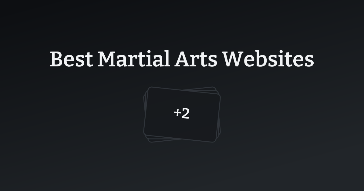 Best Martial Arts Websites with count