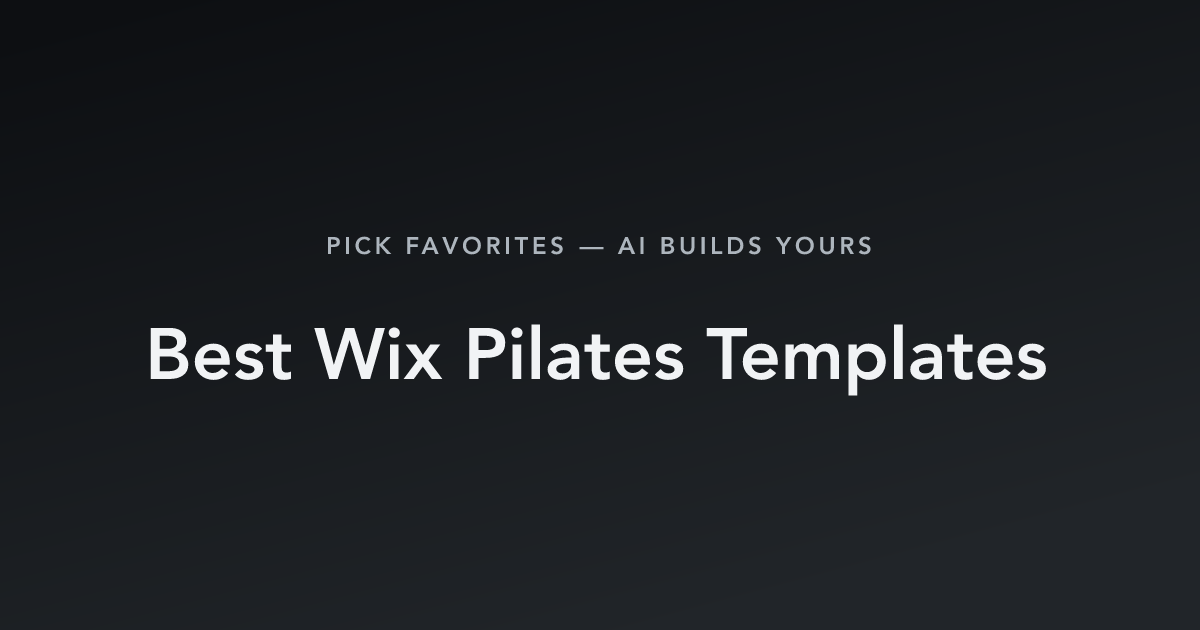 Best Wix Pilates Templates with count