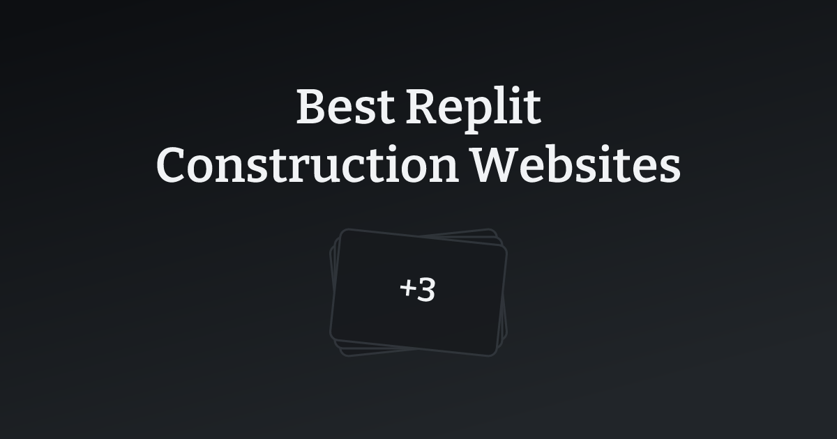 Best Replit Construction Websites with count