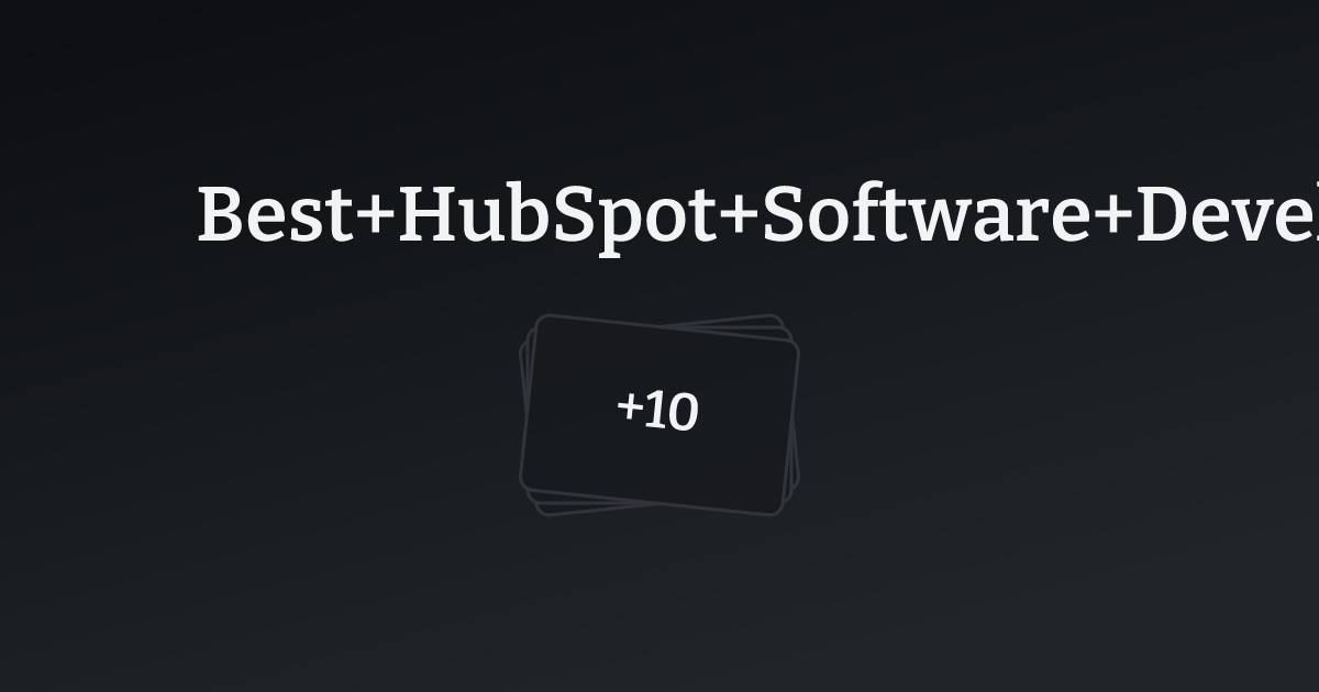 Best HubSpot Software Development Templates with count