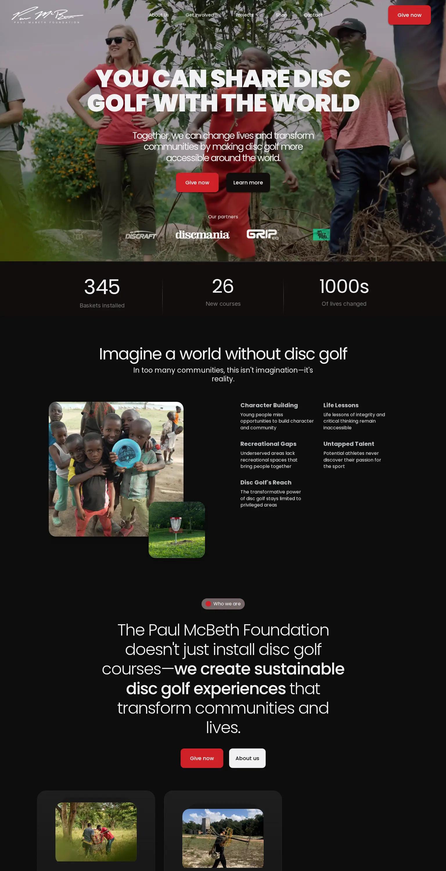 Paul McBeth Foundation screenshot