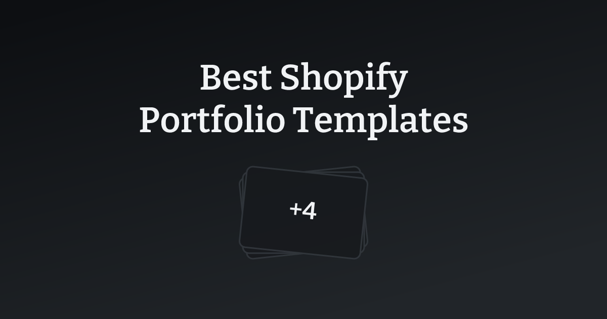Best Shopify Portfolio Templates with count