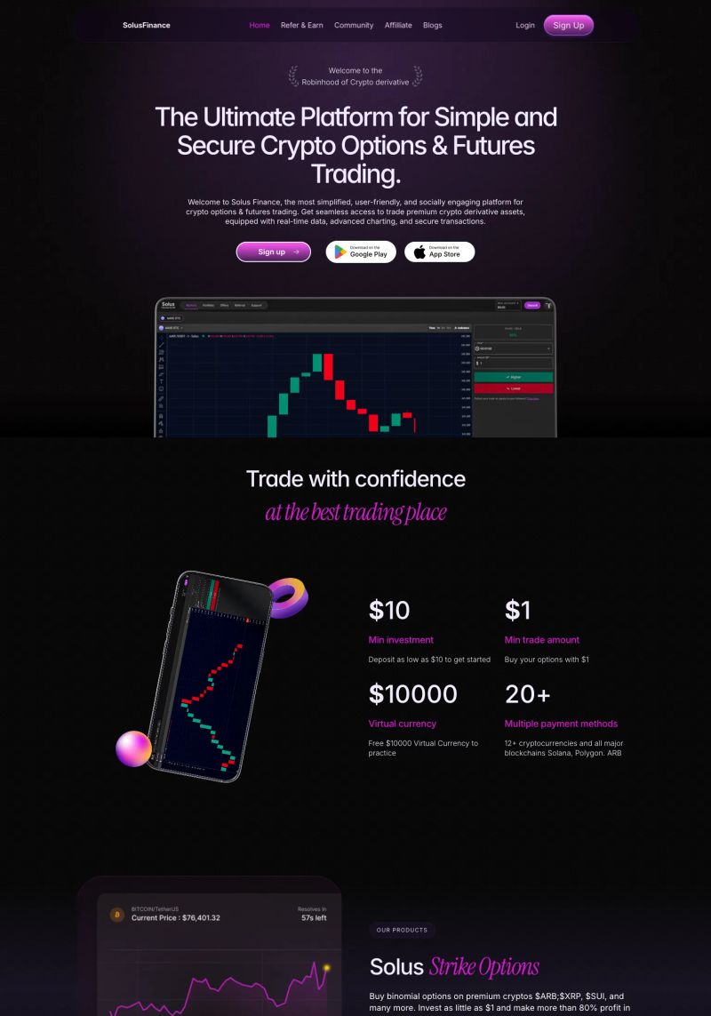 Solus Finance screenshot