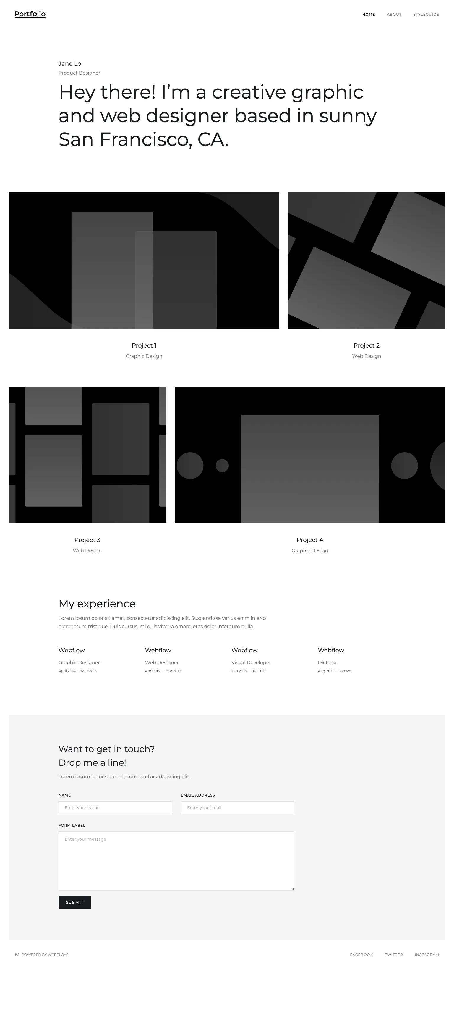 Portfolio Starter screenshot