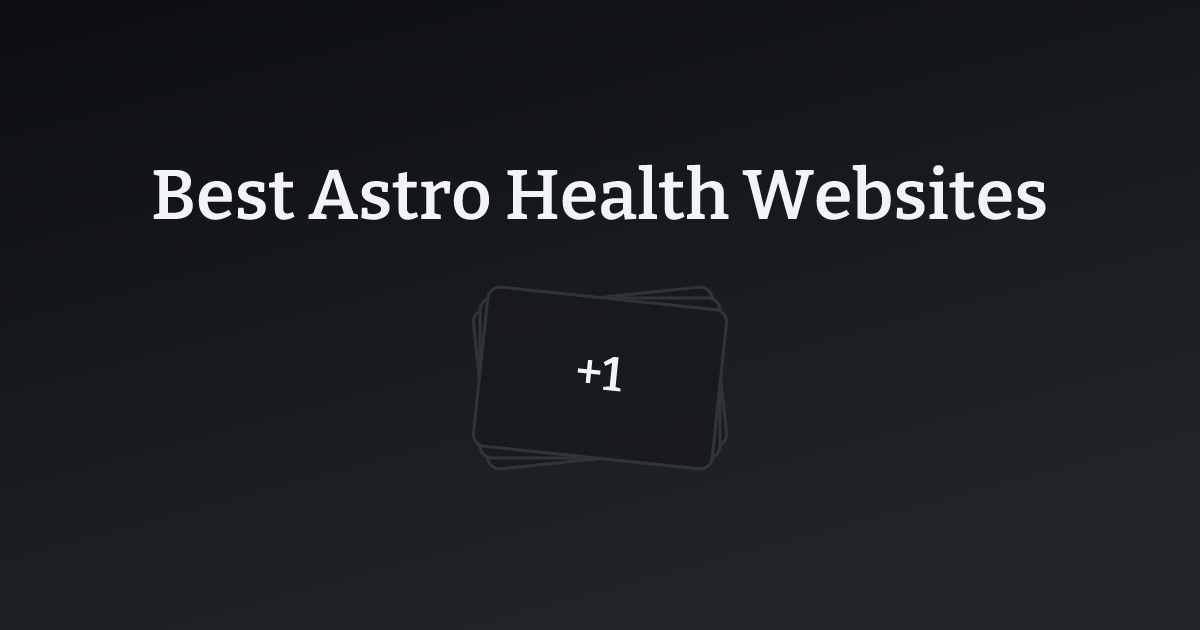 Best Astro Health Websites with count
