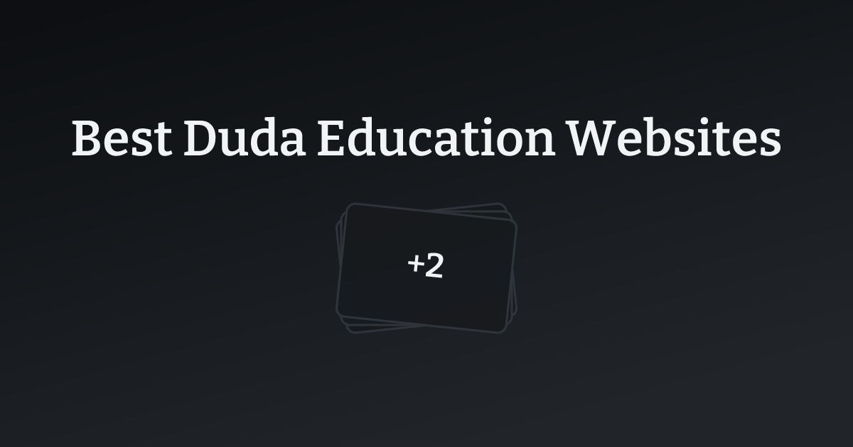 Best Duda Education Websites with count