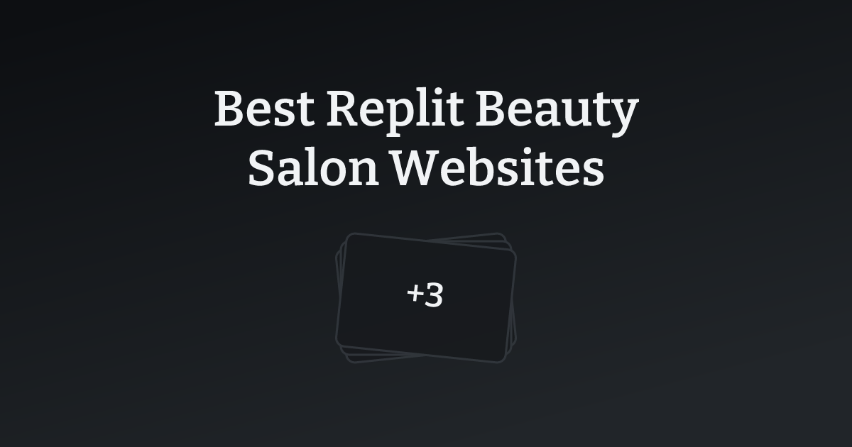 Best Replit Beauty Salon Websites with count