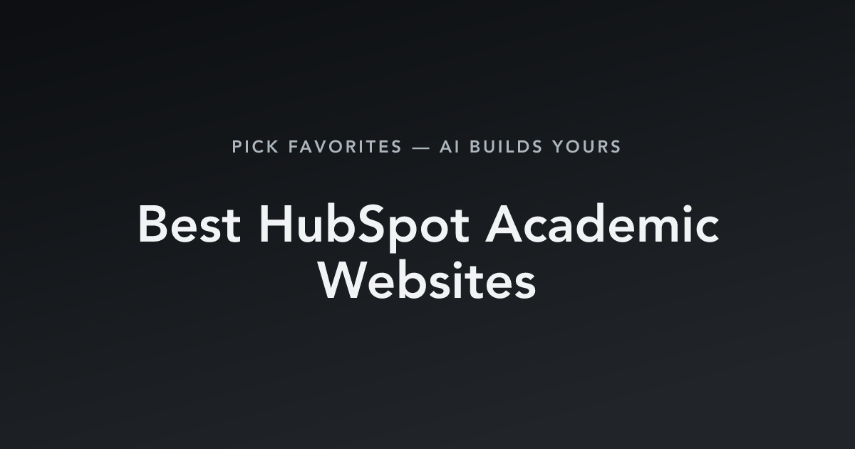Best HubSpot Academic Websites with count