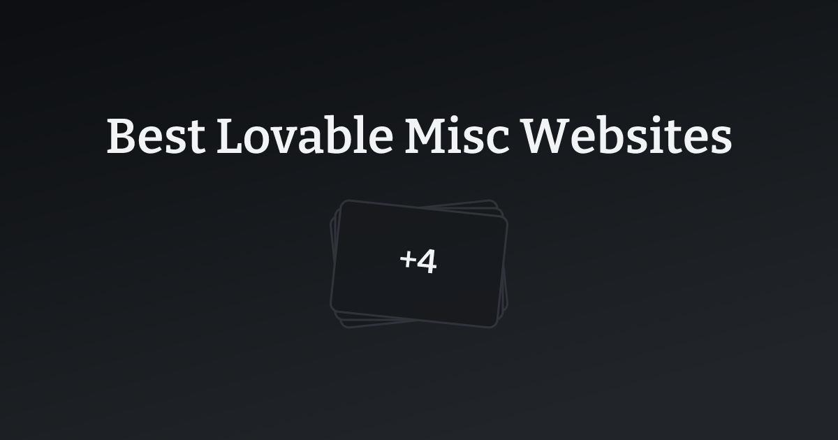 Best Lovable Misc Websites with count