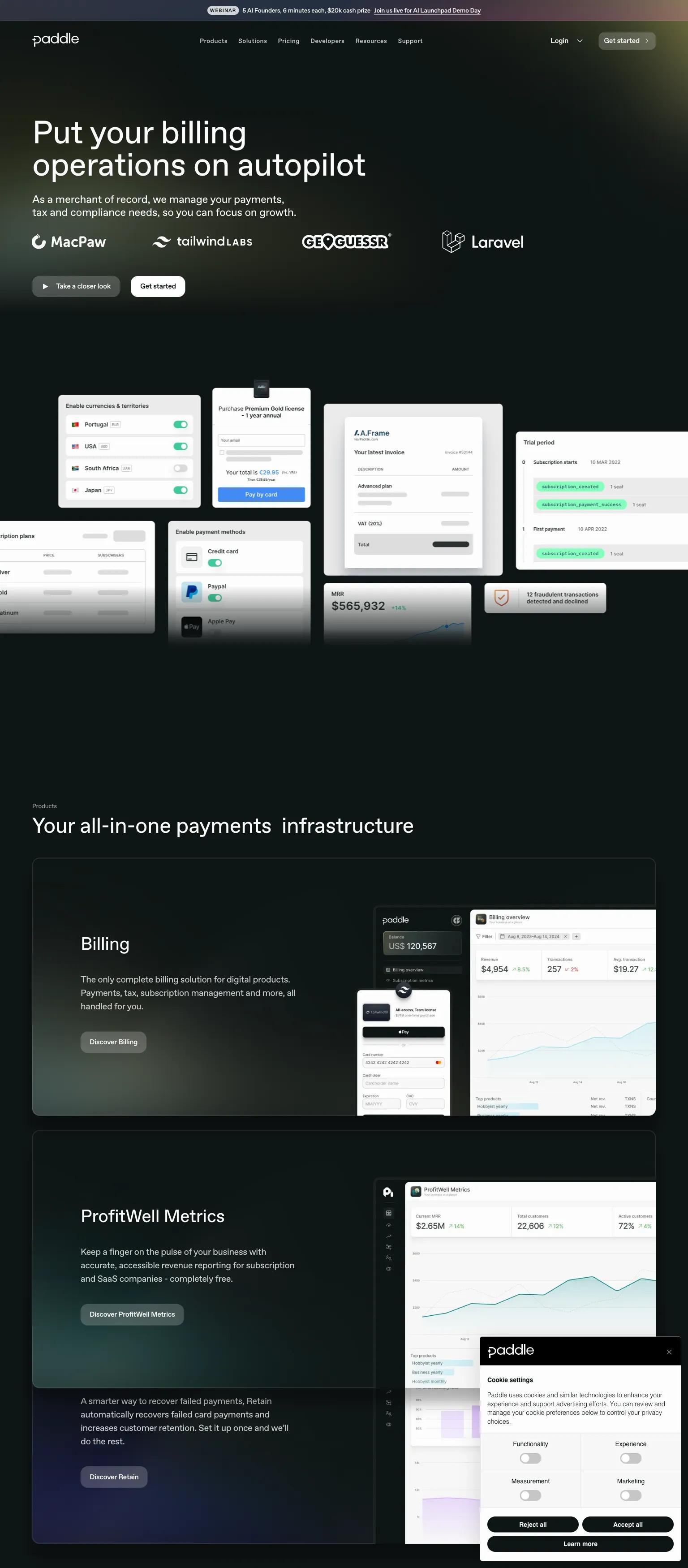 ProfitWell screenshot
