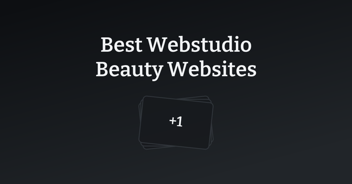 Best Webstudio Beauty Websites with count