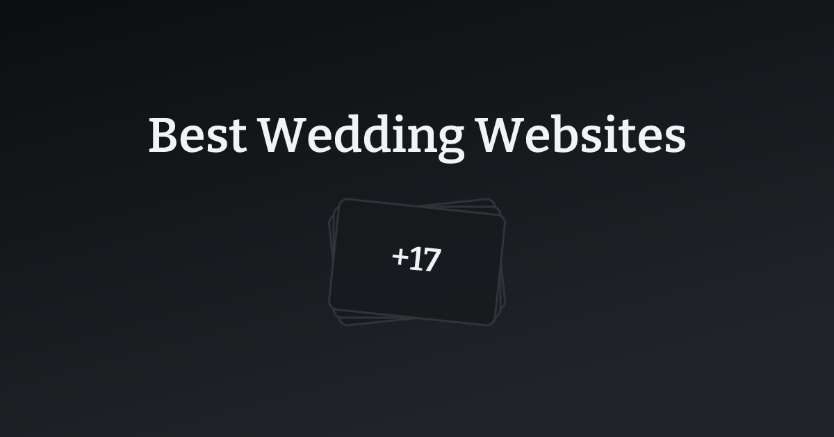Best Wedding Websites with count