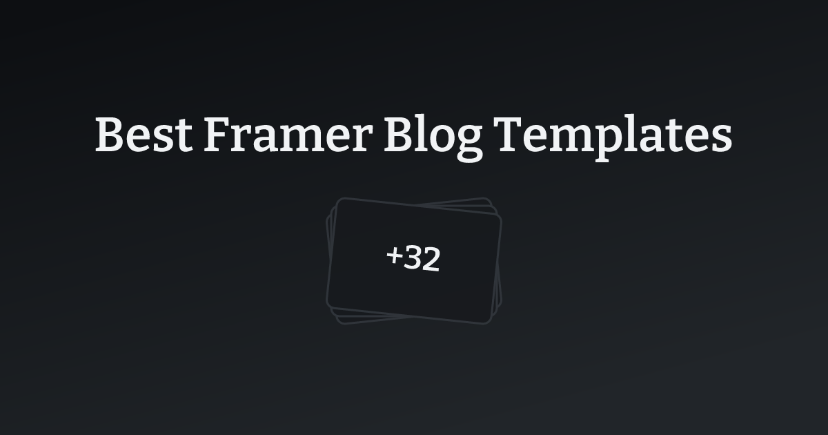 Best Framer Blog Templates with count