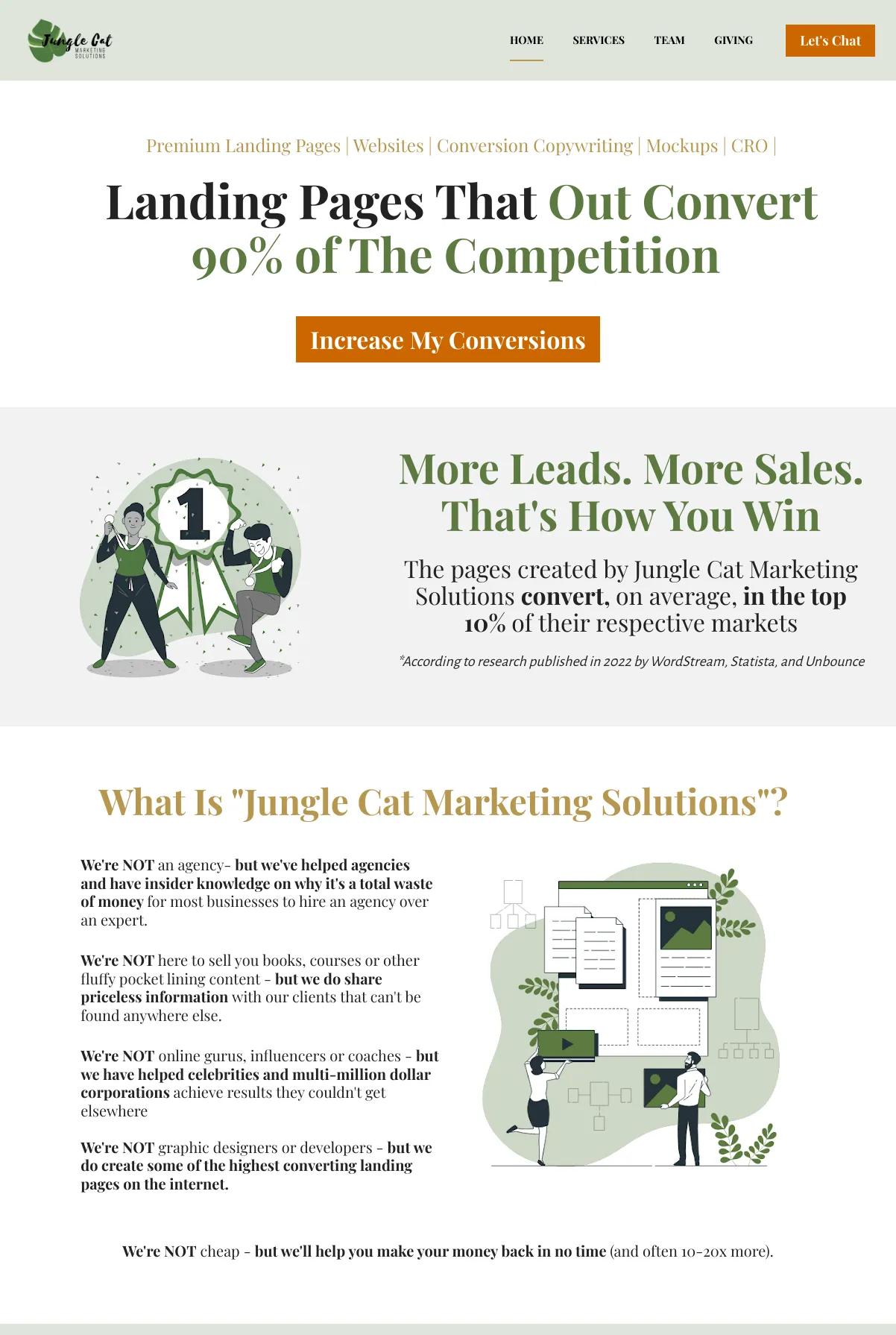Jungle Cat Marketing screenshot
