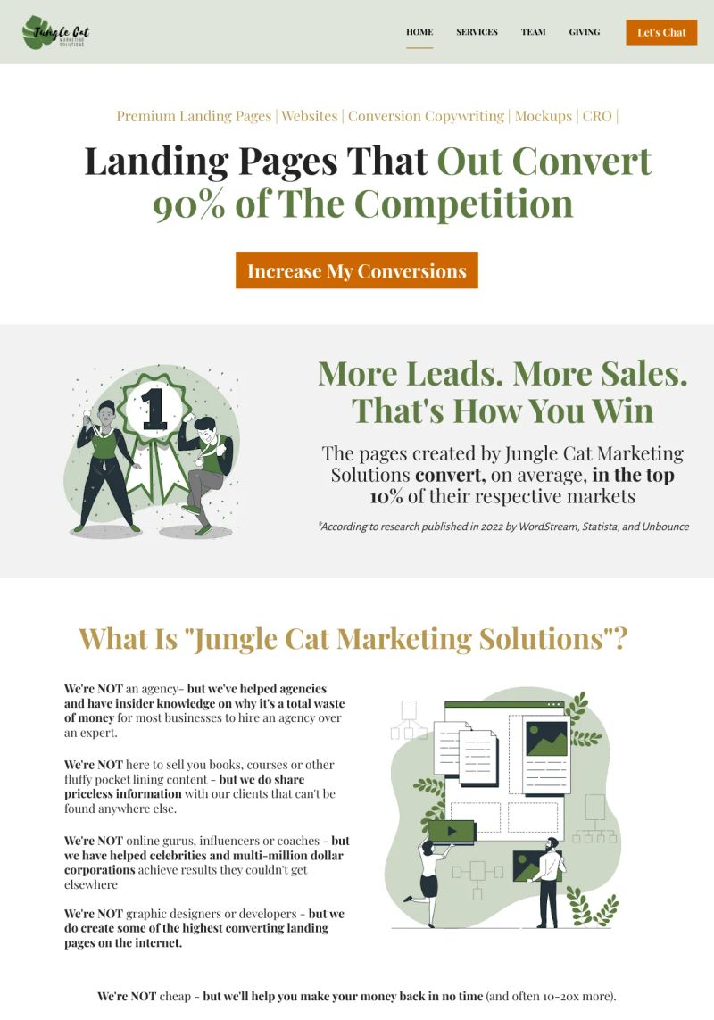 Jungle Cat Marketing screenshot