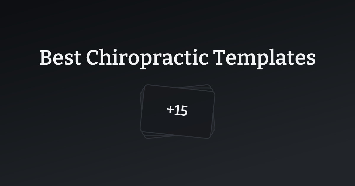 Best Chiropractic Templates with count