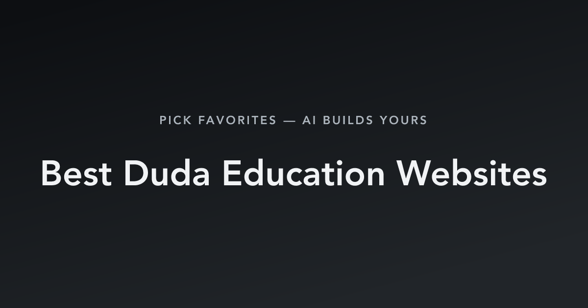 Best Duda Education Websites with count