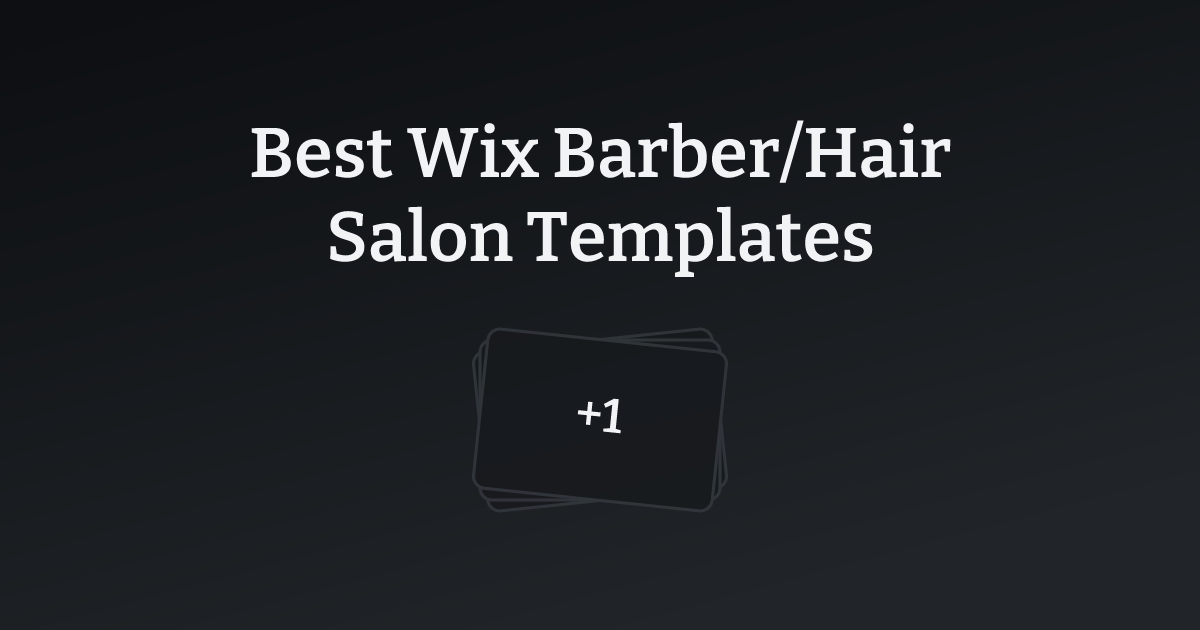 Best Wix Barber/Hair Salon Templates with count
