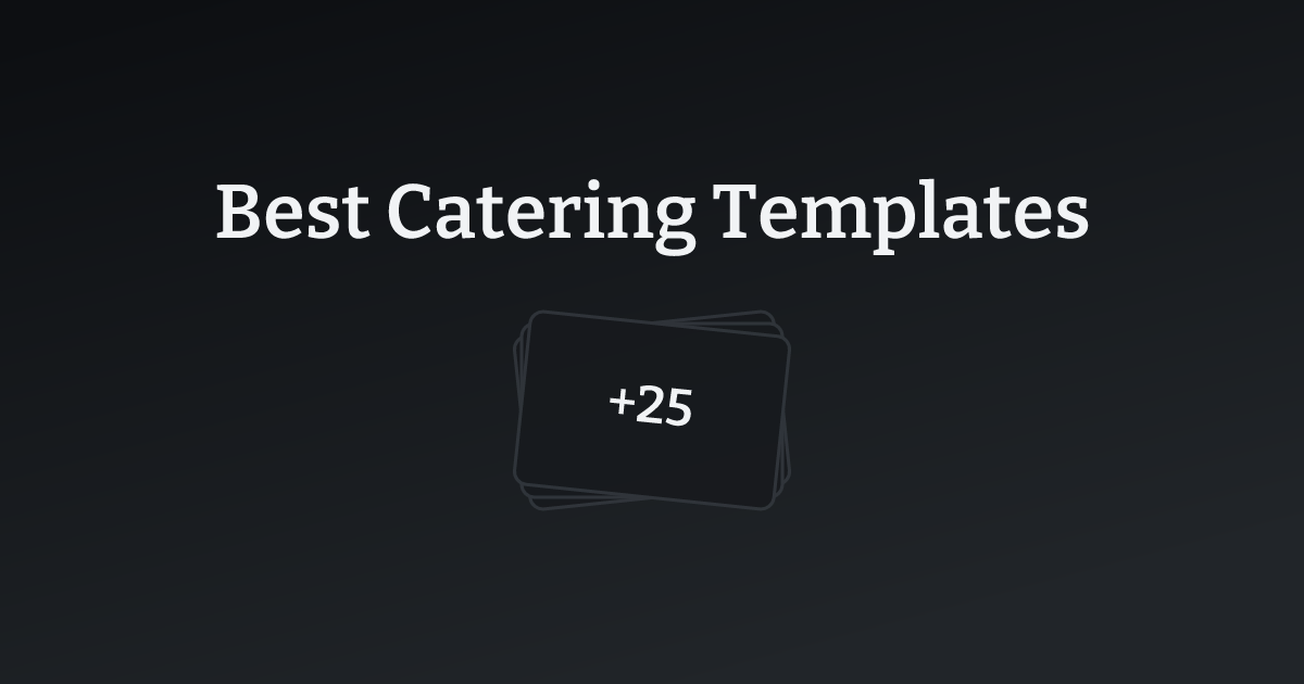 Best Catering Templates with count