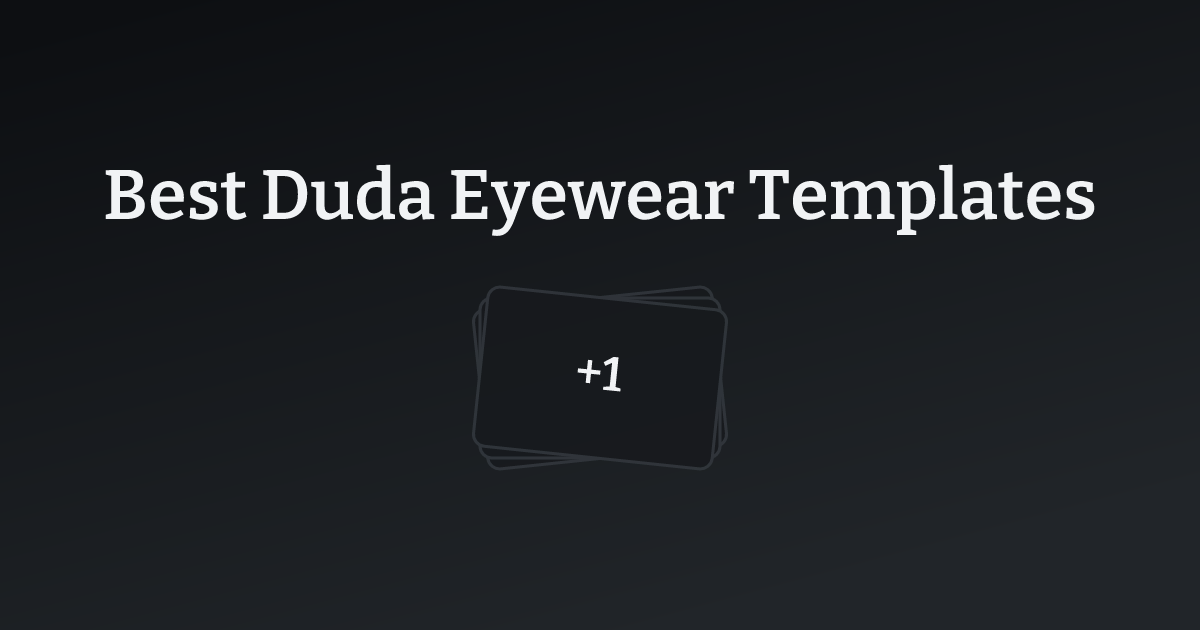Best Duda Eyewear Templates with count