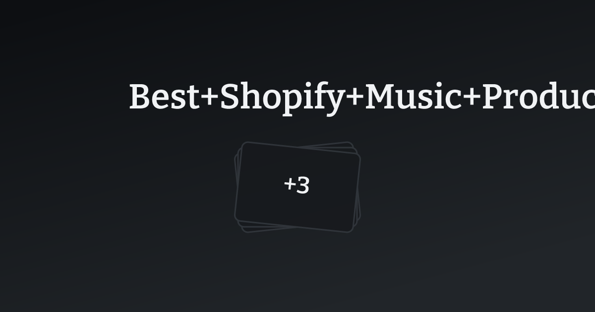 Best Shopify Music Producer Websites with count