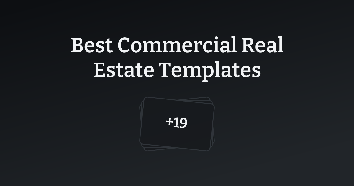 Best Commercial Real Estate Templates with count