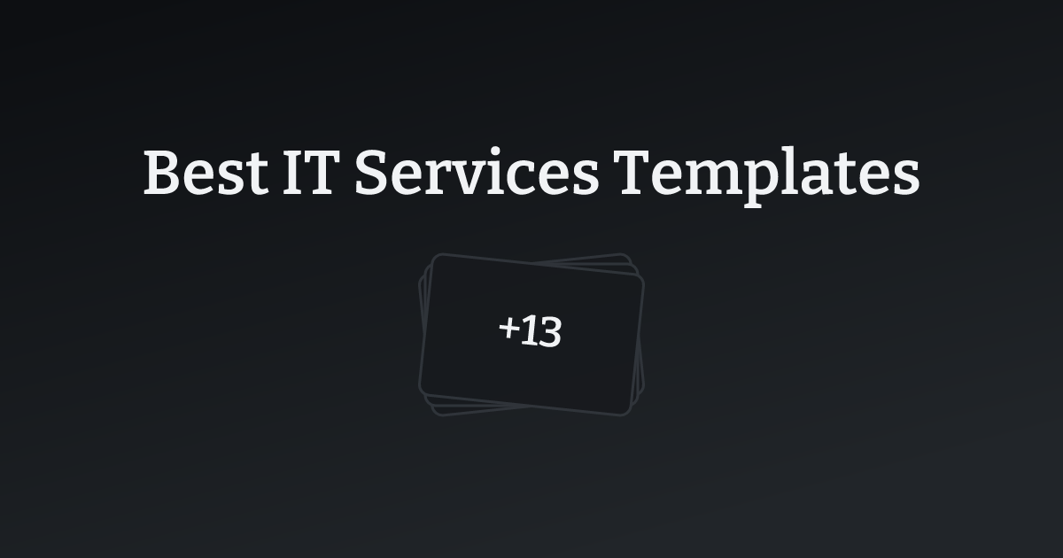 Best IT Services Templates with count