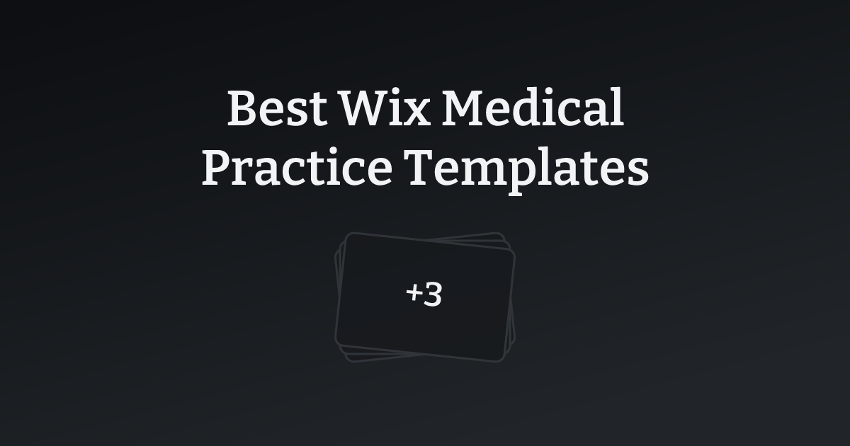 Best Wix Medical Practice Templates with count