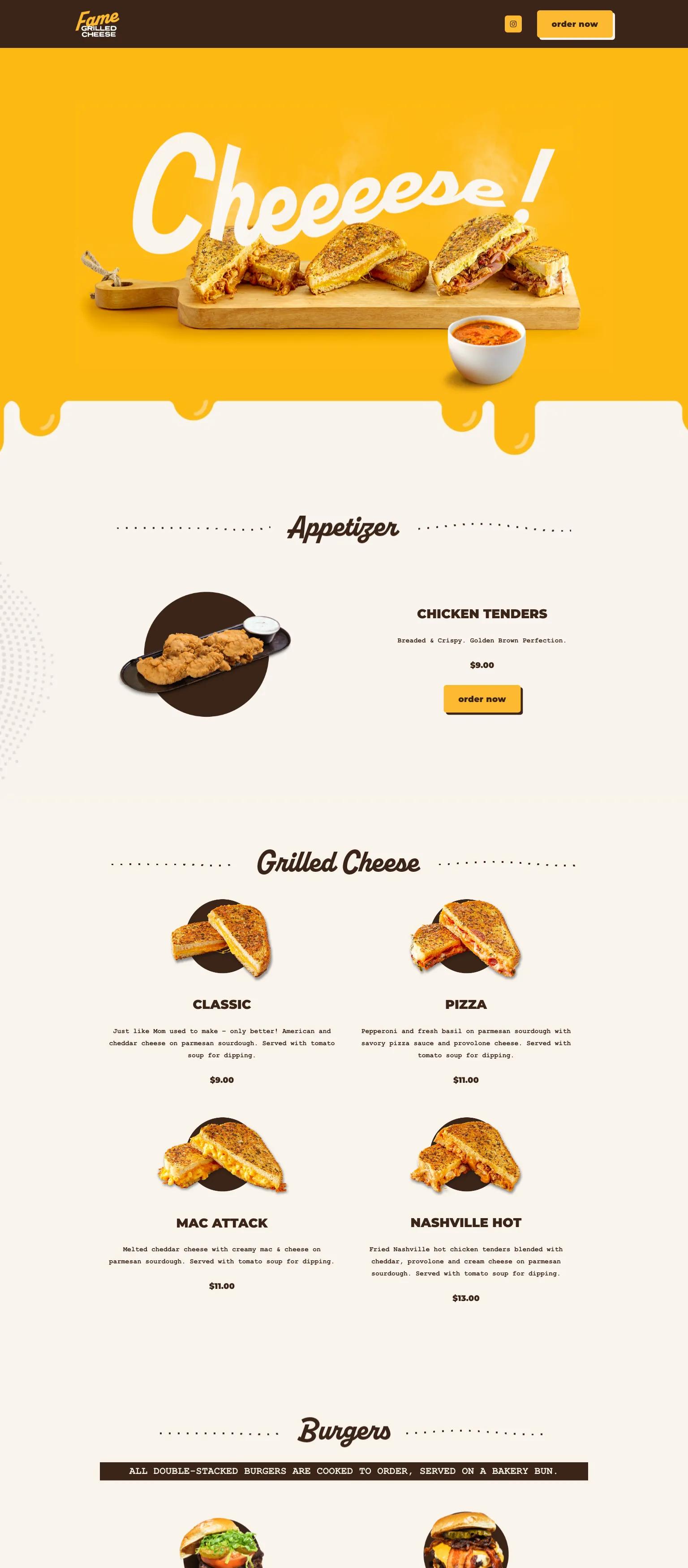 Fame Grilled Cheese screenshot