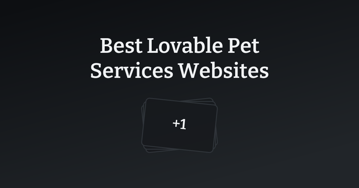 Best Lovable Pet Services Websites with count