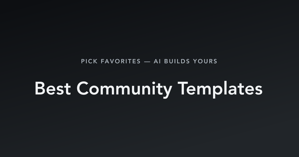 Best Community Templates with count