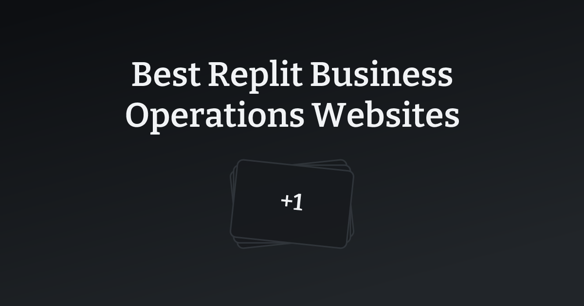 Best Replit Business Operations Websites with count
