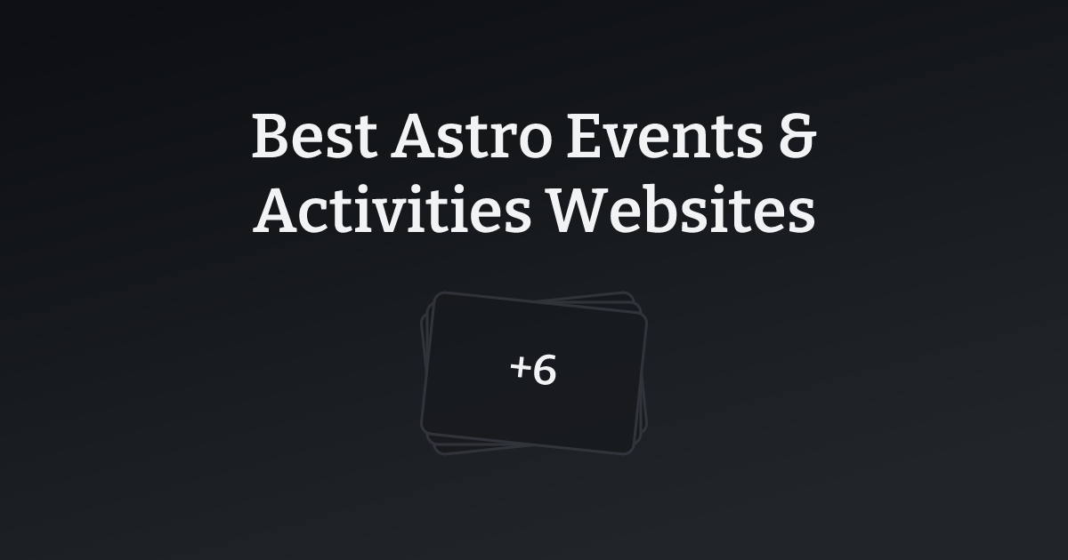 Best Astro Events & Activities Websites with count
