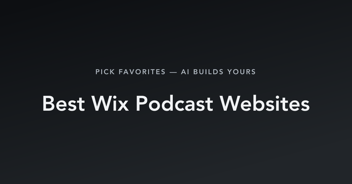 Best Wix Podcast Websites with count