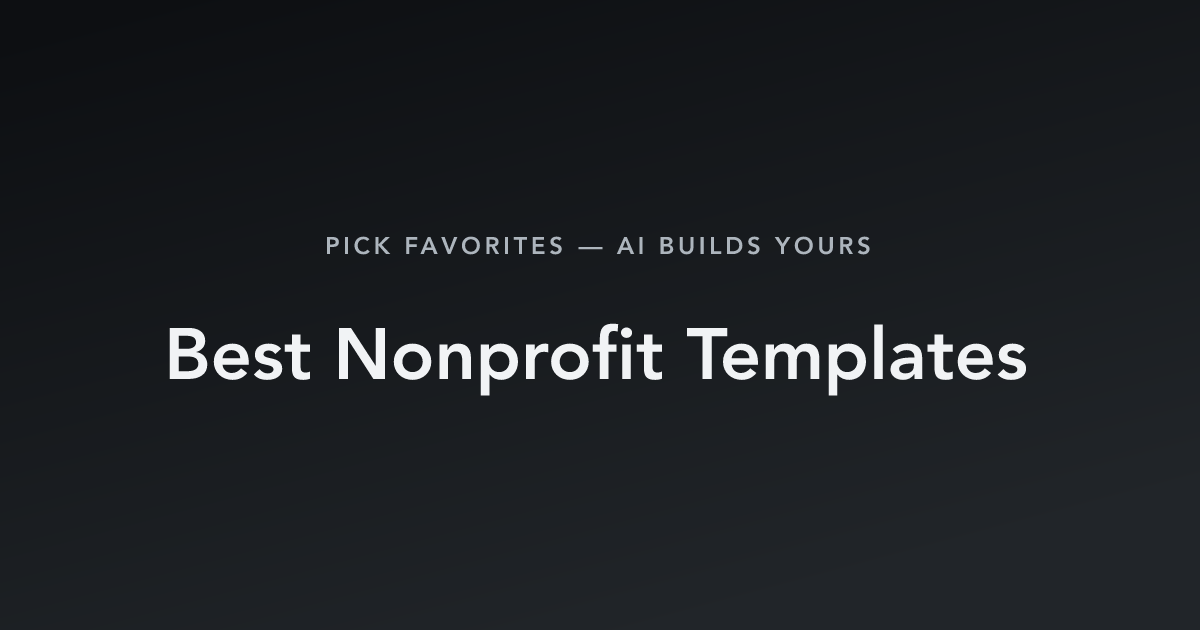 Best Nonprofit Templates with count