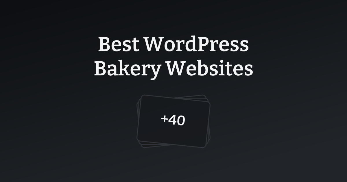 Best WordPress Bakery Websites with count