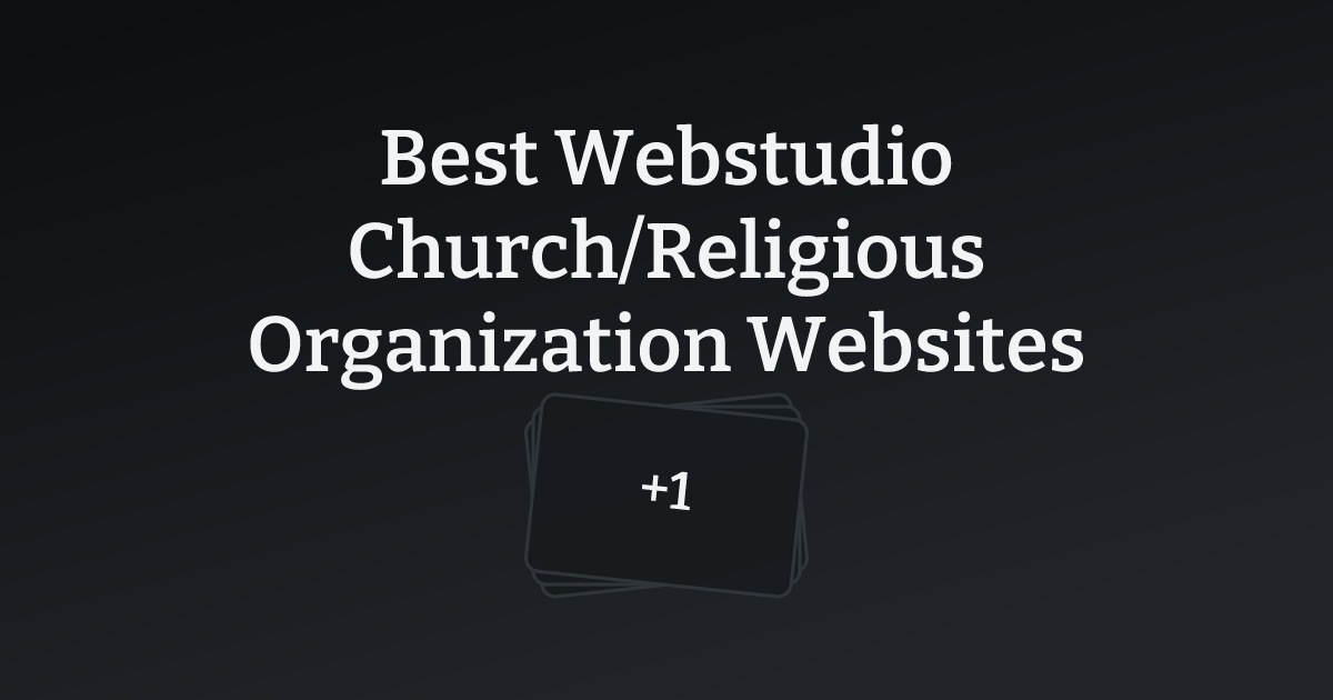 Best Webstudio Church/Religious Organization Websites with count