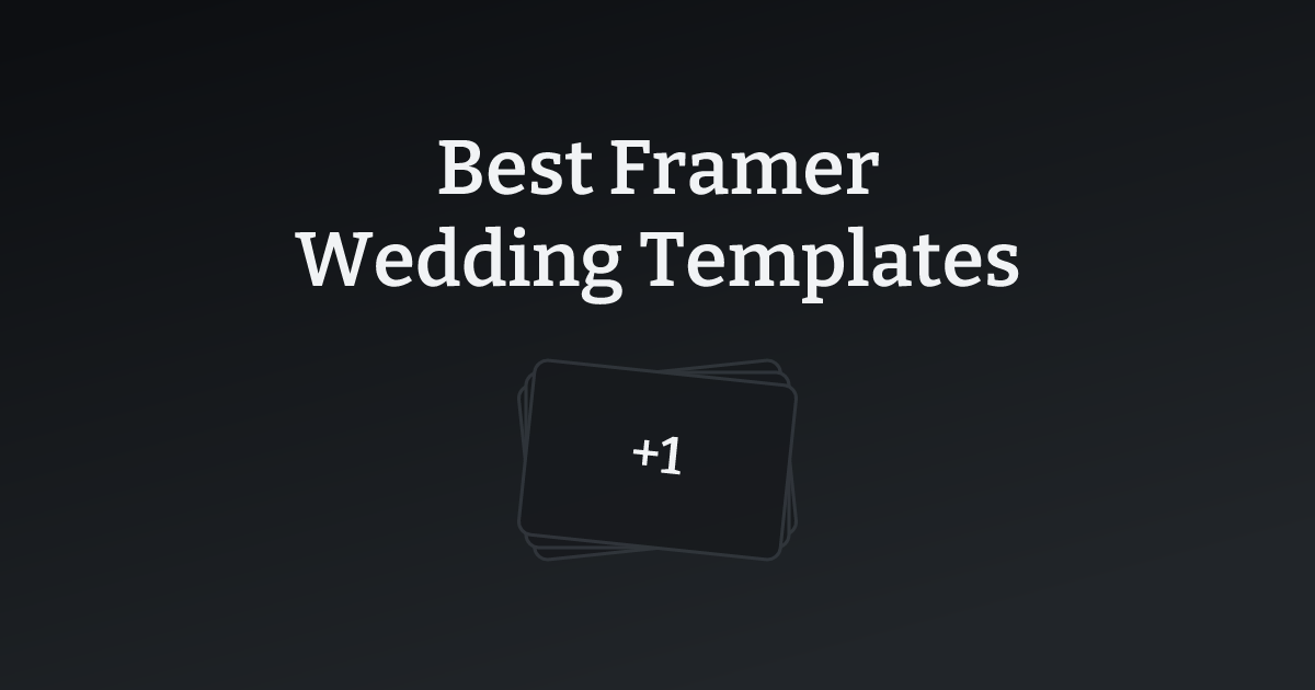 Best Framer Wedding Templates with count