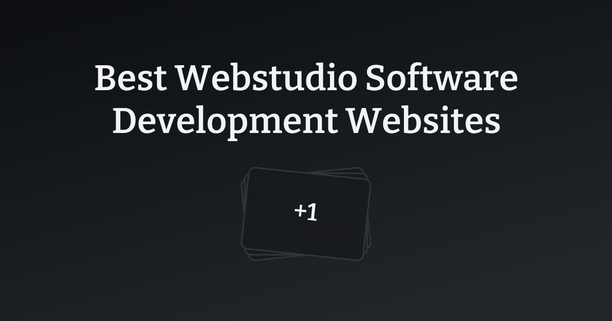 Best Webstudio Software Development Websites with count
