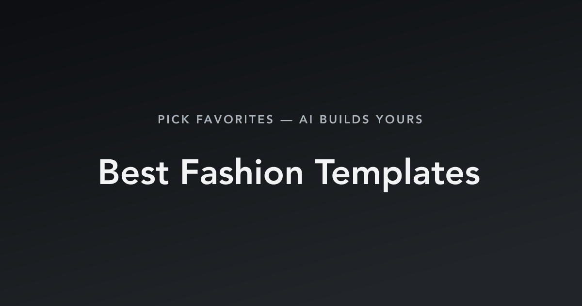 Best Fashion Templates with count