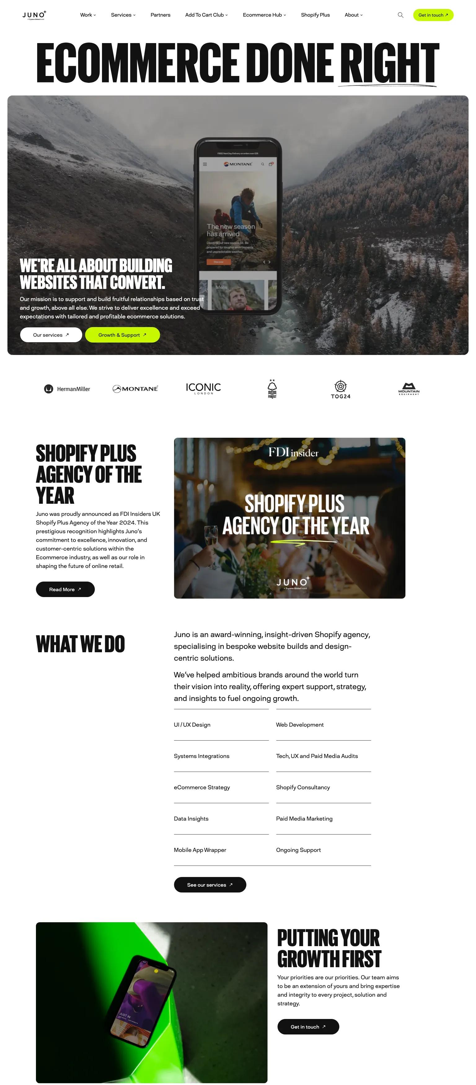 Juno Ecommerce screenshot