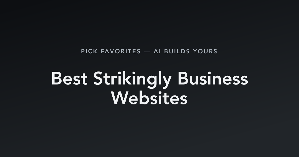 Best Strikingly Business Websites with count
