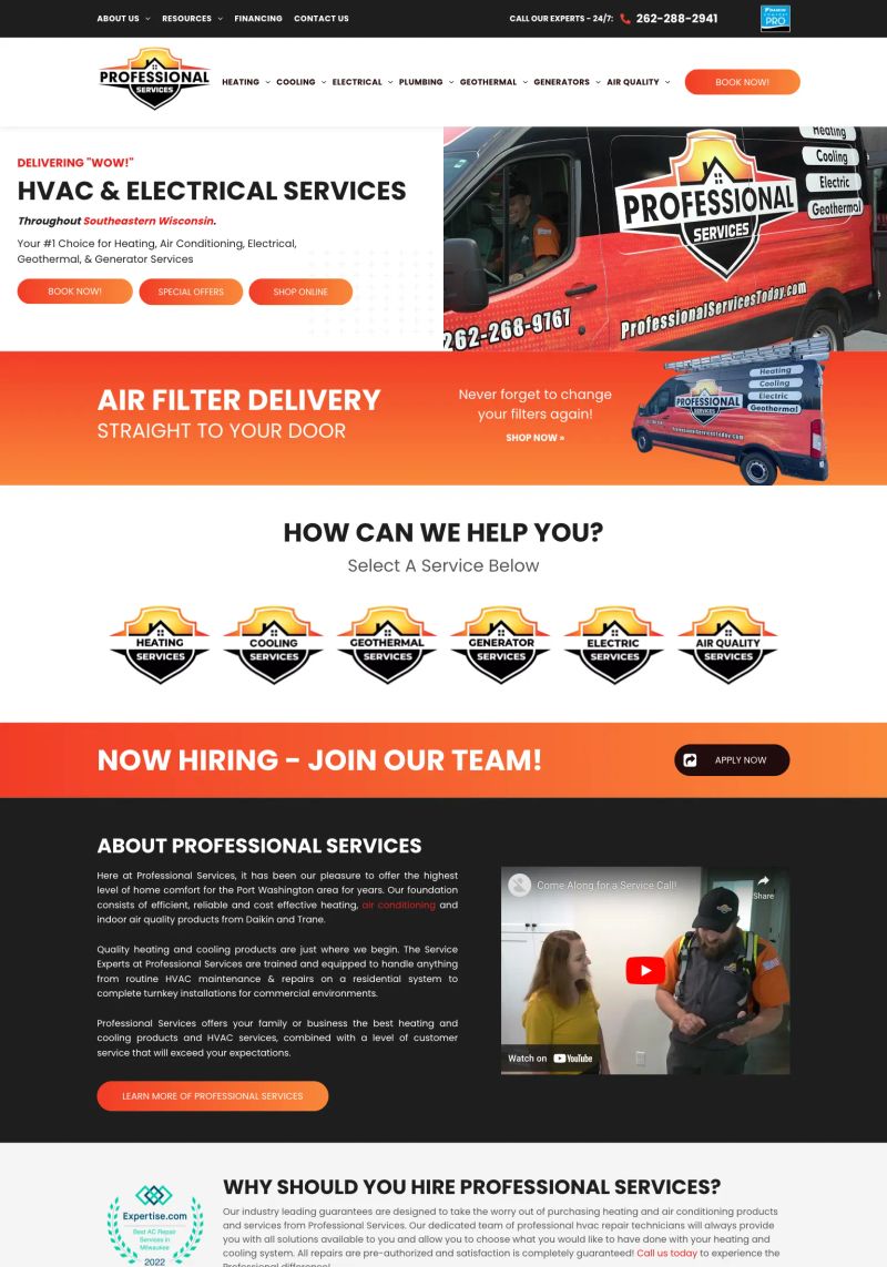 Professional Services screenshot
