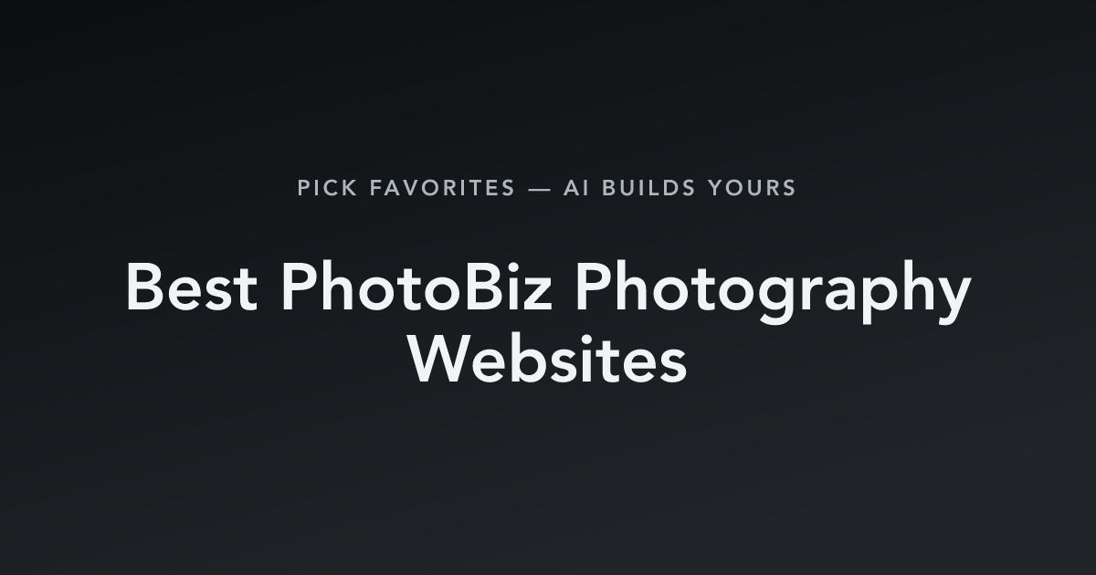 Best PhotoBiz Photography Websites with count
