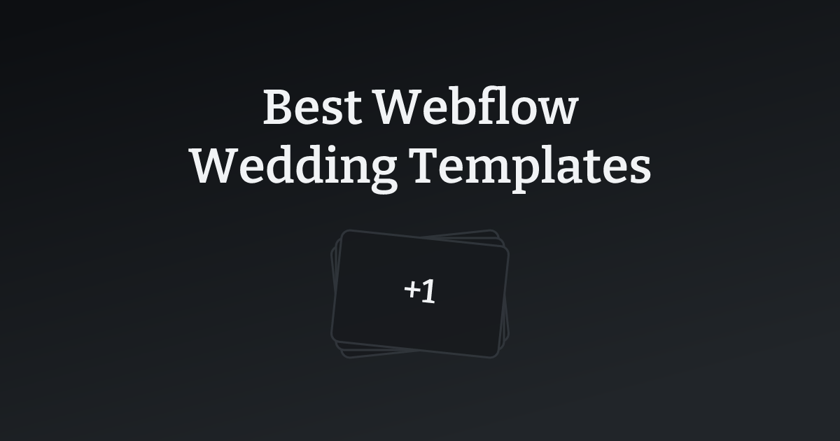 Best Webflow Wedding Templates with count