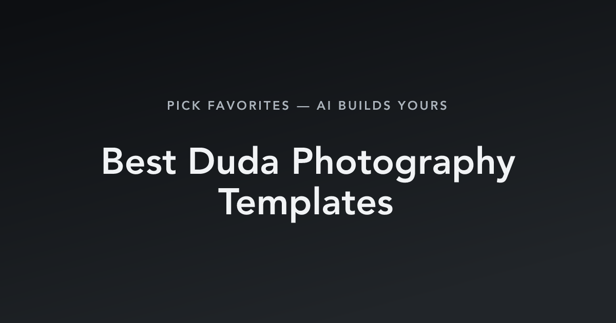 Best Duda Photography Templates with count