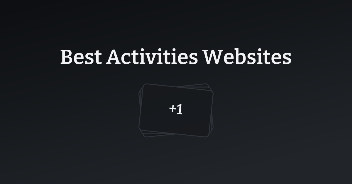 Best Activities Websites with count