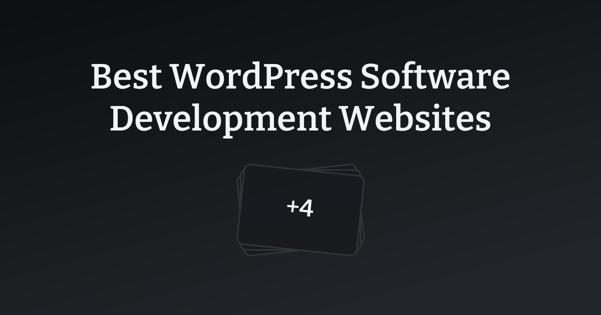 Best WordPress Software Development Websites with count